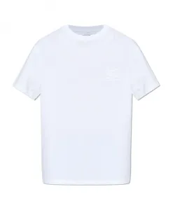 Футболка с вышитым логотипом Etro, белый