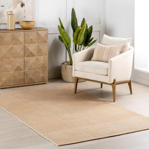 nuLOOM Salima однотонный ковер 122 x 183 см для дома и улицы в гостиную патио террасу крыльцо, brown