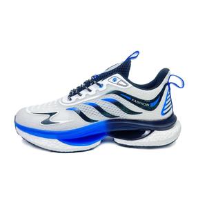 Антискользящие и износостойкие дышащие низкие массивные кроссовки мужские синие BAGE, сине-белые