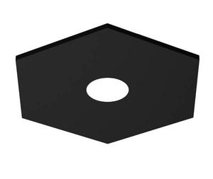 Потолочный светильник Lumicom River Hex 1X, 25x4x25 см, черный