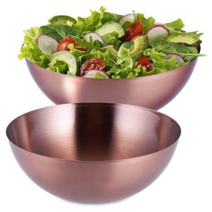 2 салатника из нержавеющей стали объемом 2 л. Relaxdays, коричневый