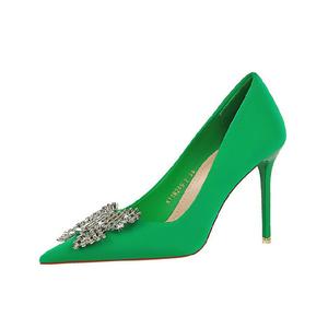 BIGTREE Женские туфли на высоком каблуке черные, красные, зеленые, фиолетовые — зеленые, цвет Green
