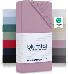 Простыня на резинке Cotton для наматрасника 120x200 см Basics Jersey - Dusty Orchid Blumtal