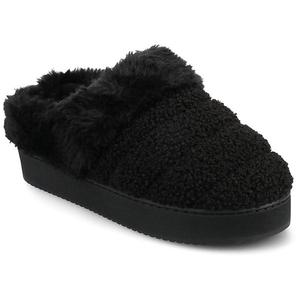 Женские стеганые тапочки-клоги Blair с мягкой стелькой Journee, Black Shearling