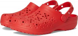 Унисекс сабо Crocs Classic с цветочным принтом, Cherry Red