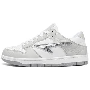 MEIKE Антискользящие износостойкие низкие скейтерские кроссовки унисекс бело-серые, цвет White Gray