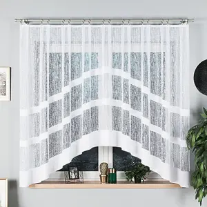 ВИКТОРИЯ - Готовая жаккардовая штора с подгибом по низу - 310x160 см - белая MARKIZETA HOME