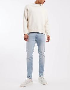 Узкие джинсы JJ Rebel Luke светло-серого цвета с винтажной потертостью