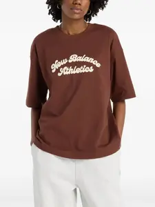 Футболка с принтом логотипа Linear Heritage New Balance, коричневый