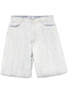 Шорты-бермуды из денима MSGM, синий
