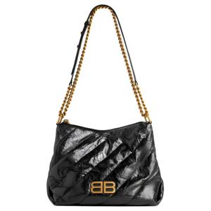 Сумка через плечо Balenciaga Crush Calfskin Small женская черная