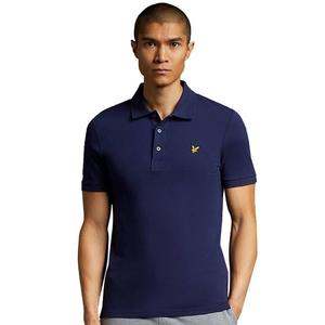 Простая рубашка-поло синего цвета Lyle & Scott, синий