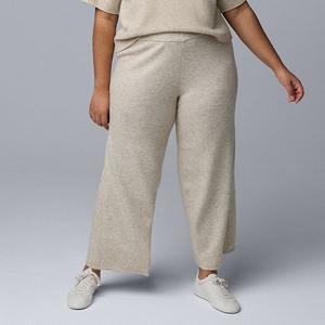 Плюс сайз свитер из люксовой кашемировой смеси Simply Vera Vera Wang, Medium Fossil Heather