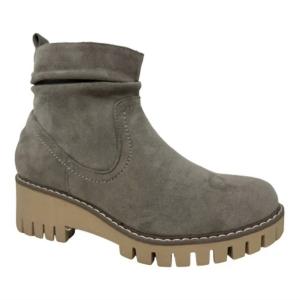 Женские элегантные замшевые ботинки серого цвета Very G