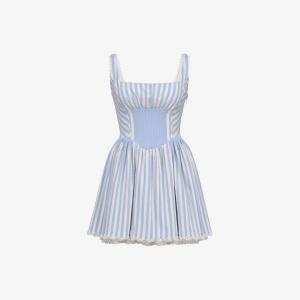 Платье мини House Of Cb Liesl из эластичной ткани в полоску, синий