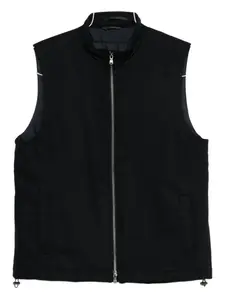 Жилет на молнии Sunspel, синий