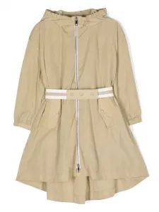 Непромокаемая куртка с логотипом Moncler Enfant, нейтральный