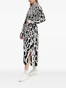 Платье-рубашка с графическим принтом Desigual, черный