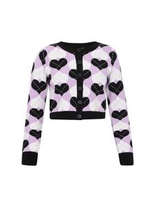 Женский кардиган черного лилового цвета myMo ROCKS