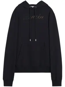 Худи с вышитым логотипом Lanvin, черный