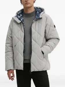 Двусторонний пуховик с узором Desigual, серый