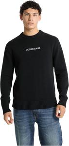 GUESS Свитер с вышитым логотипом, Black