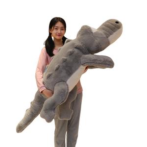 Супер гигантская крокодил плюшевая кукла высотой 100см/1200см/150см/170см/200см/230см/300см OUYIN, серый