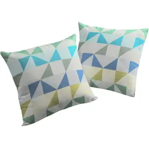 Декоративные чехлы для подушек Berlare, без наполнителя, комплект из 2 штук Wirth, Blau/grün + Kreise