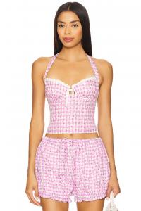 Топ Kailey Majorelle, purple & white gingham