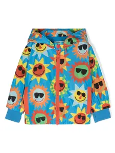 Куртка на молнии с принтом Stella McCartney Kids, синий