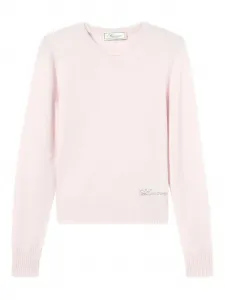 Свитер с вышитым логотипом Blumarine, розовый