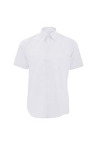 Легкая в уходе оксфордская рубашка с короткими рукавами Collection Collection Russell, белый