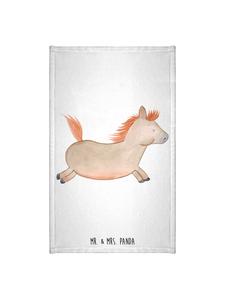 Mr. & Mrs. Panda Полотенце для гостевого туалета, с рисунком в виде скачущей лошади, без надписи, белого цвета