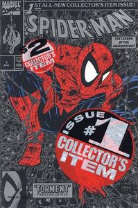 Spider-Man 1 - Black and Silver - Special Polybagged Collector's Item - Todd Mcfarlane
