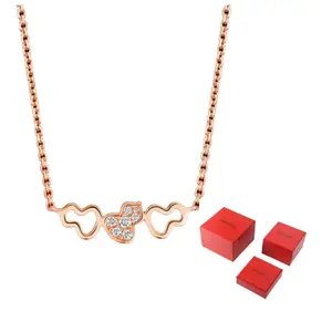 Qeelin 18K розовое золото, женские колье с бриллиантами