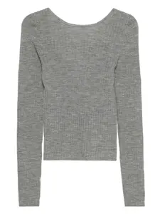 Свитер с U-образным вырезом Tela, серый
