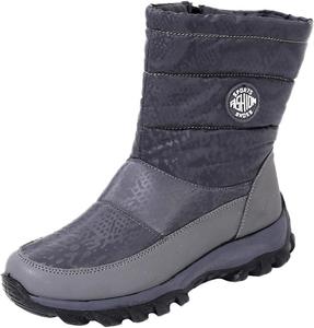 Зимние женские ботинки Bcshiye, модные уличные ботинки средней высоты, водонепроницаемые, легкие, теплые, с противоскользящей подошвой, ботильоны, Grey