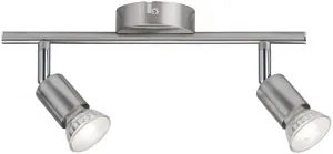Светодиодный потолочный светильник Paulmann "Carolina", 2 лампочки, лампа GU10 | без лампочки, GU10 Высота: 12,4 см, цвет nickelfarben