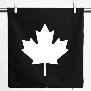 Наволочка Huuraa Maple Leaf Canada Gift 40x40cm Черный хлопок Кленовый лист Подарок Hellweg Druckerei
