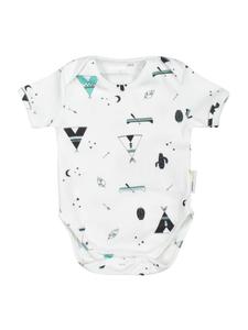 SlumberOrganix Детский боди с короткими рукавами из органического хлопка, зеленого цвета