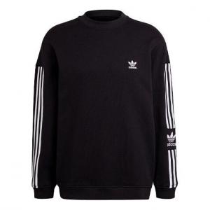 Толстовка adidas originals Contrasting Colors Stripe Round Neck Pullover Black, черный