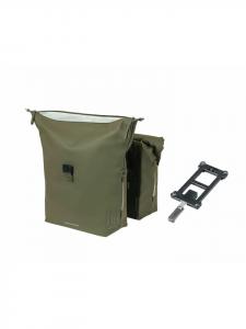 BASIL Велосипедная сумка SoHo Northern Lights MIK с двойной боковой сумкой, цвет мохово-зеленый