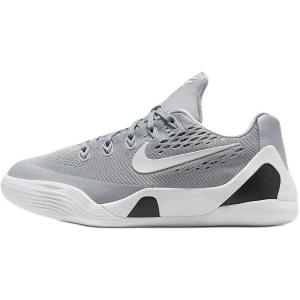 Nike Детские баскетбольные кроссовки Kobe 9 Rebound с дышащей поддержкой, низкие, серые и белые