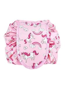 Intirilife Косметичка One Step с завязками, розово-белые лошадки