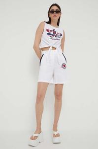 Хлопковые шорты Love Moschino, белый