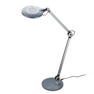 Светодиодная настольная лампа Briloner Office, поликарбонат - 1-пламенный - серый