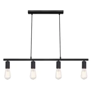 Подвесной светильник MARTHA E27 1 шт. Подвесной светильник/люстра для столовой/гостиной/обеденного стола Globo Lighting, черный