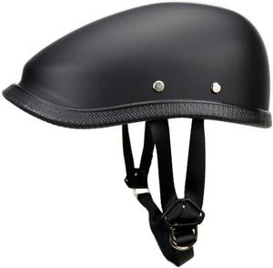 Полушлем винтажный Woljay матовый, черный