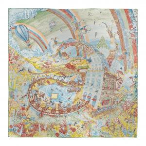 Шёлковый платок HERMES Мультиколор