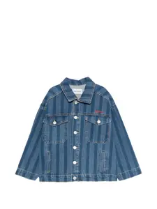 Джинсовая куртка в полоску Bobo Choses, синий